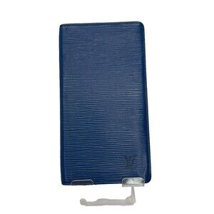 Authentic Louis Vuitton Epi Leather Porte Yen Cartes Credit Long Wallet Blue